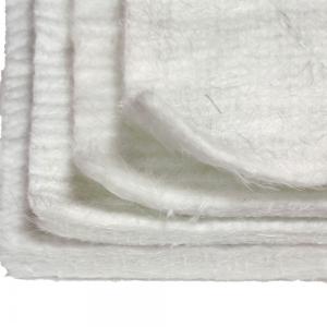 High Silica Fiberglass Needle Mat 25mm 1200℃ White Fire Door Insulation  Blanket