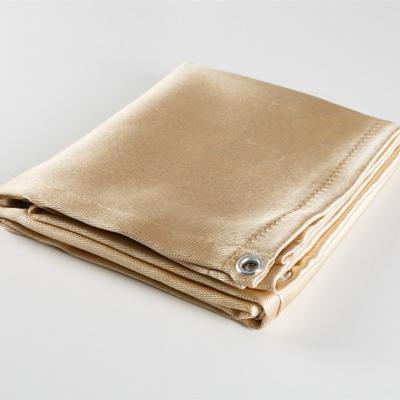 Heat treated HT800 gold fiberglass welding blanket