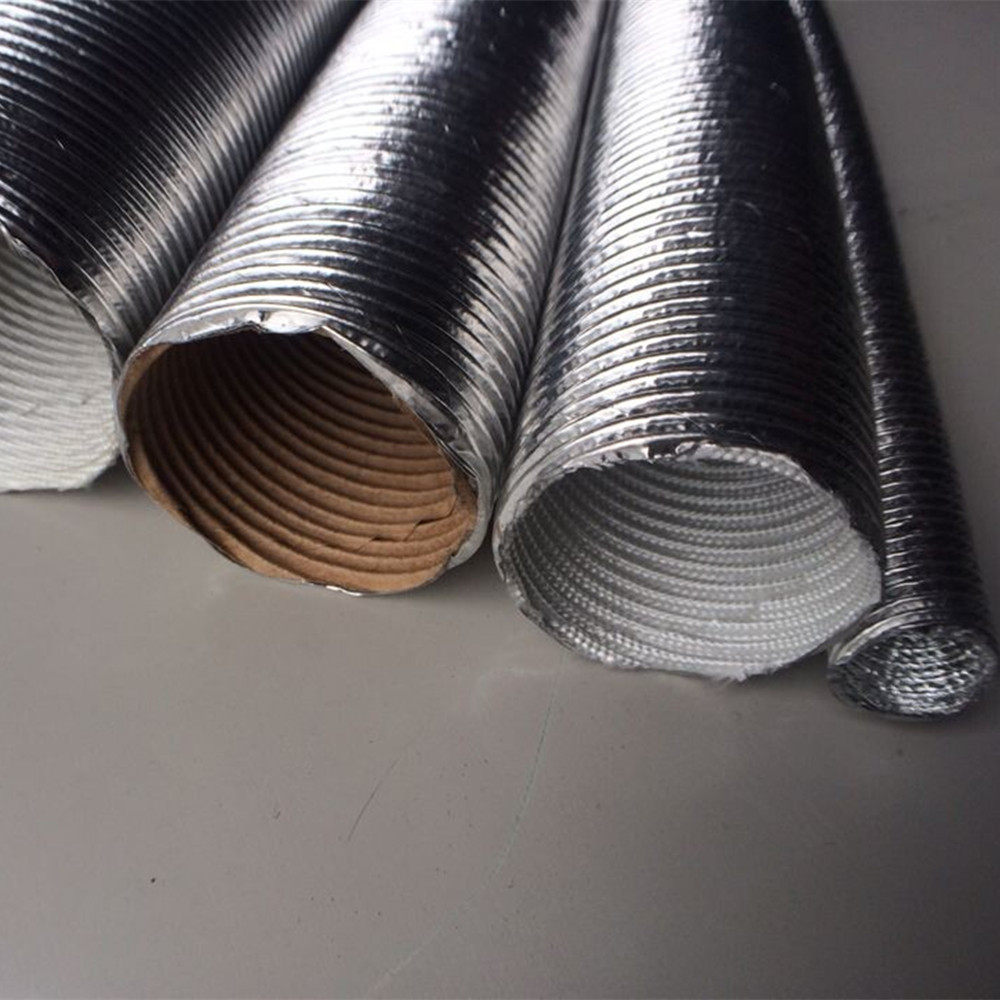 Use Aluminum foil corrugated conduit for automotive wiring harness and hose