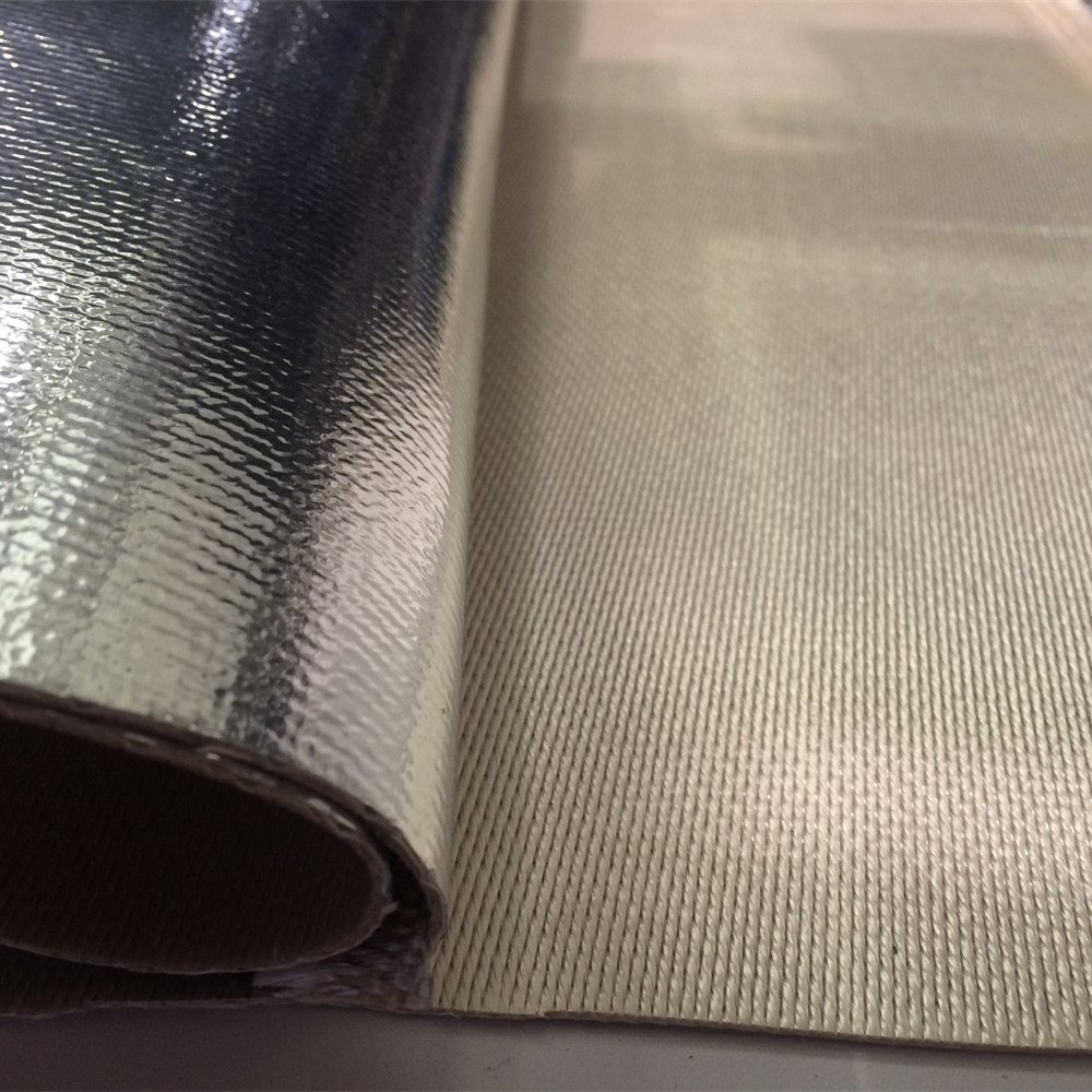 What is the application of the aluminum foil coated silica fabric?